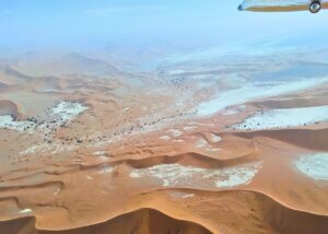 Flugsfafari über den Dünen in Namibia